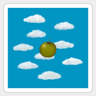 Homage to Magritte - Green Apples - by Cecca Designs Magnet